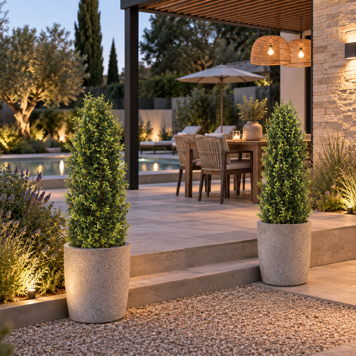 Annaëlle - Duo Ligustrum Artificielle Extérieur
