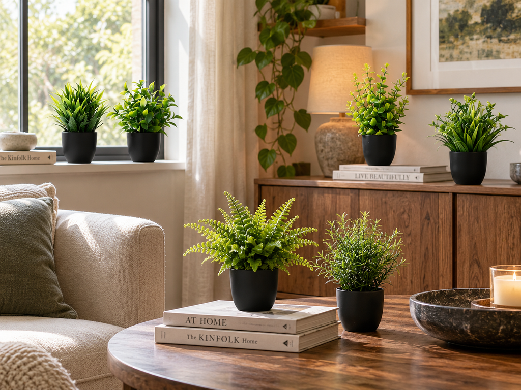 Azi - Lot de 6 Plantes Artificielles